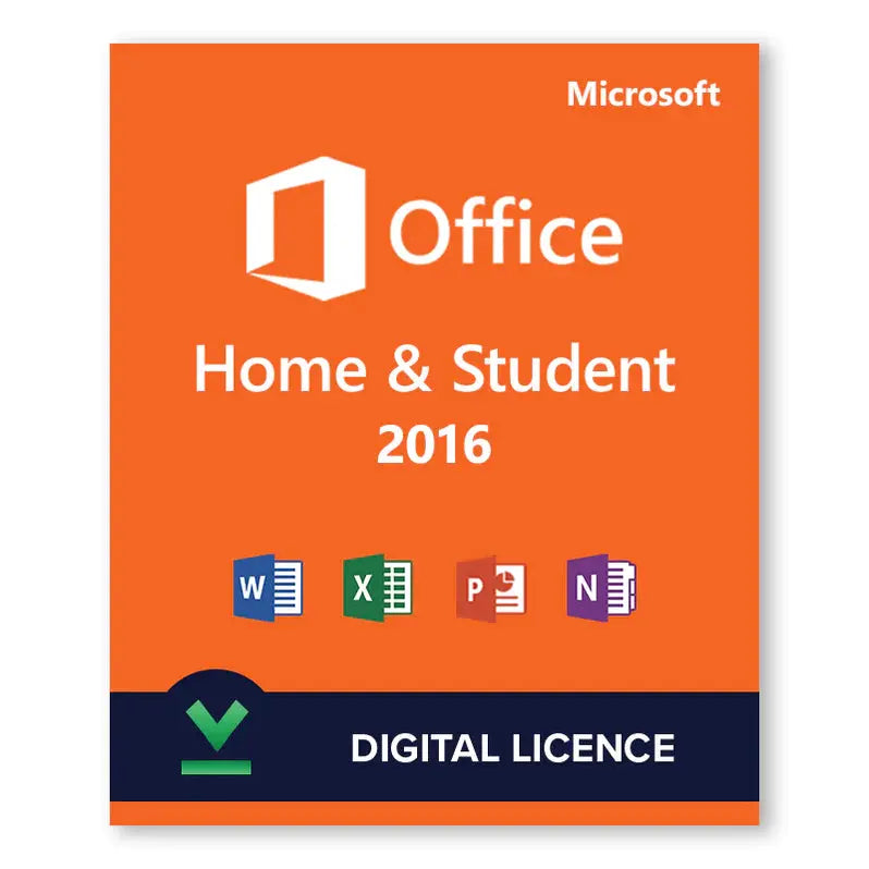 Office 2016 Home and Student Digital Licence (Online Key)